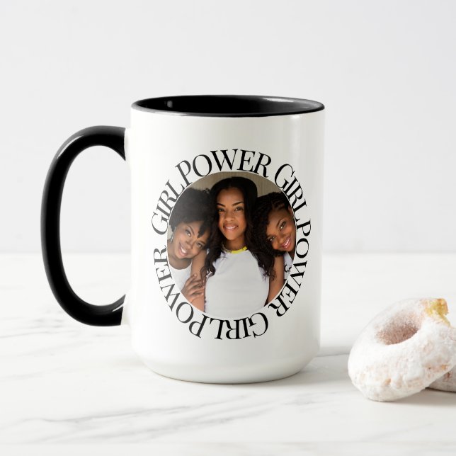 Taza Pegatina de redondeo clásico personalizado de pode (Con donut)