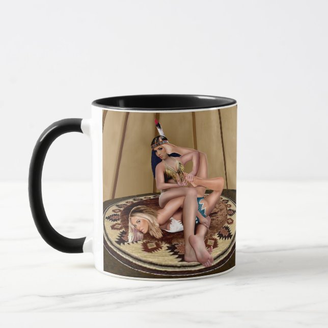 TAZA PELEA DE GATOS EN UN TEEPEE (Izquierda)