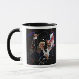 Taza Pelea, lucha, lucha, brujo de Trump