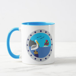 Taza Pelican Sailboat Blue Mug