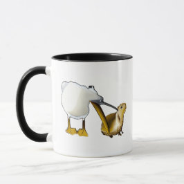 Taza Pelican trata de comer capibara gracioso