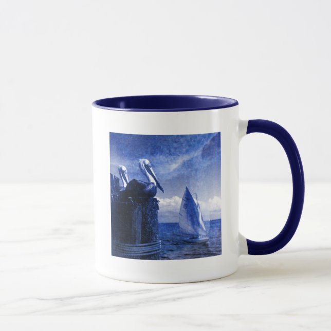Taza Pelícanos De Azul (Derecha)