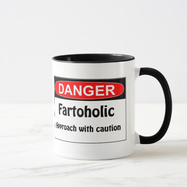 Taza Peligro Fartoholic el Farting (Derecha)