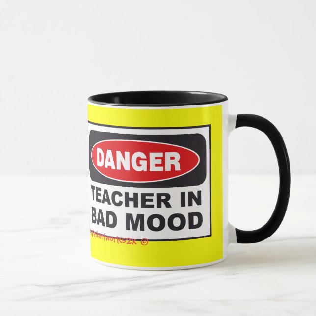Taza ¡PELIGRO! ¡Profesor en mún humor! (Derecha)