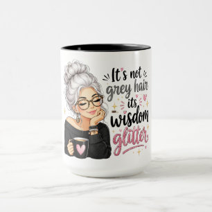 Taza Pelo Gris Divertido