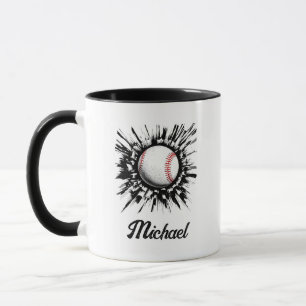 Taza Pelota de béisbol personalizada que atraviesa el m