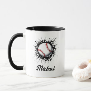 Taza Pelota de béisbol personalizada que atraviesa el m