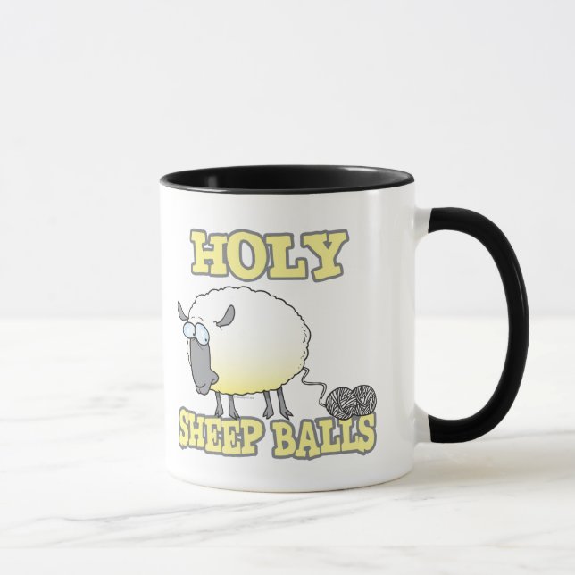 Taza pelotas de oveja sagrada divertida oveja de hilado (Derecha)