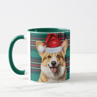 Taza Pembroke Welsh Corgi Navidades en vacaciones