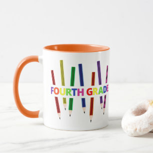 Taza Pencils 4º grado Maestra Mug