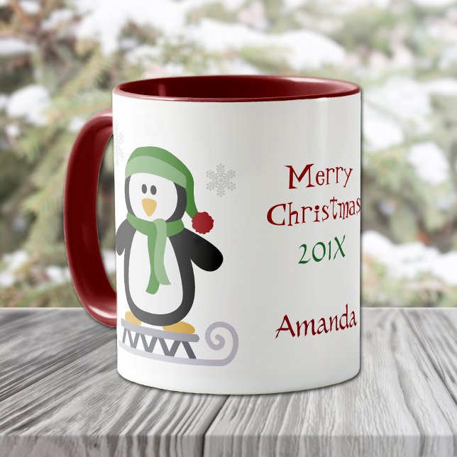 Taza Penguin Green navidades (Subido por el creador)