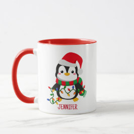 Taza Penguin, Navidades merry y brillantes
