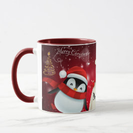 TAZA PENGUINA PERSONALIZADA Y CAFÉ DE NAVIDAD FEROSA