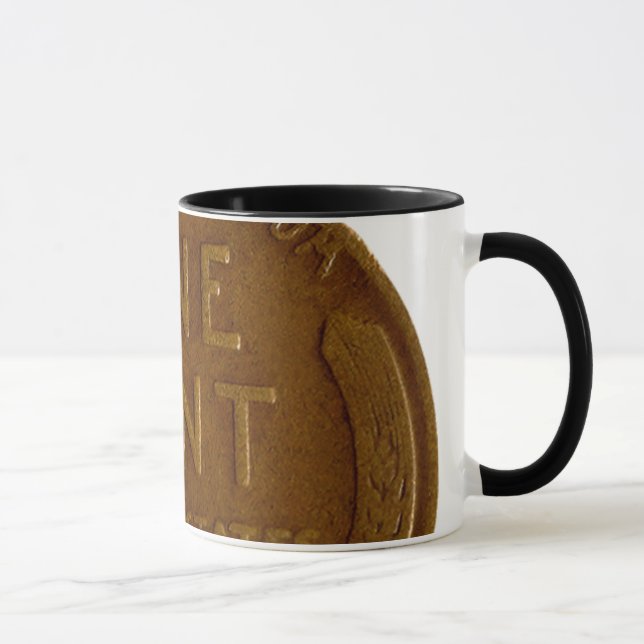 Taza Penny Mug, penny de trigo estadounidense (Derecha)