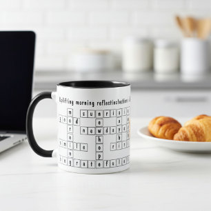 Taza Pensamientos matutinos inspiradores, rompecabezas 