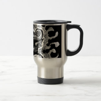 Taza pensativa del viajero del viaje del demonio