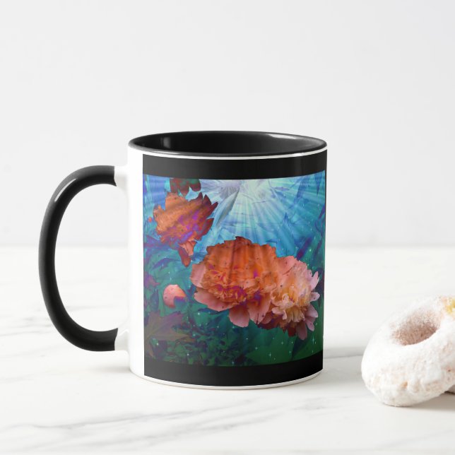 Taza Peonies Bajo El Agua (Con donut)