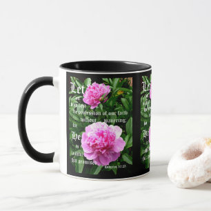 Taza Peonies de Pearl con hebreos 10:23
