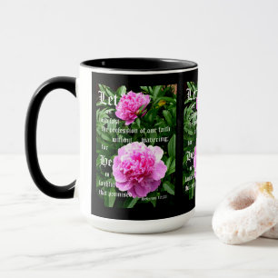 Taza Peonies de Pearl con hebreos 10:23