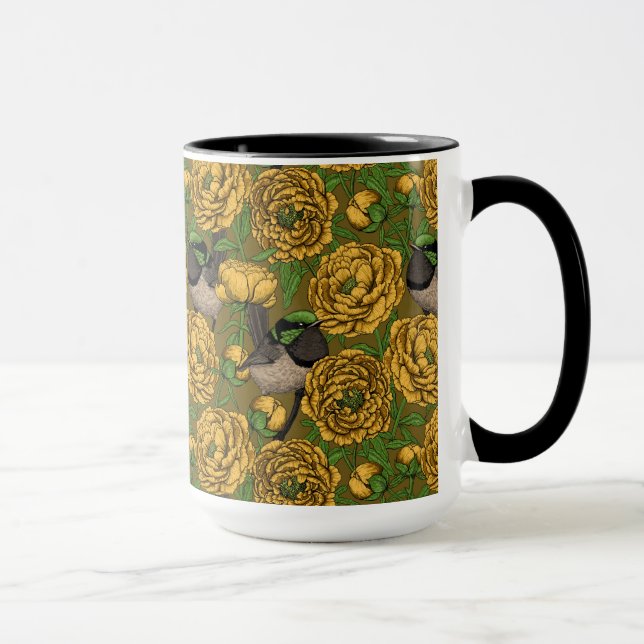 Taza Peonies y wrens (Derecha)