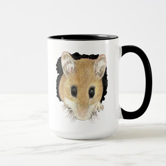 Taza Pequeña acuarela Mascota Pocket Mouse Arte Animal (Derecha)