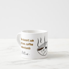 Taza Pequeña de Espresso con Nombre Personalizado 