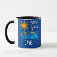 Pequeño buzo con pez gelatina - Mug clásico