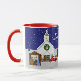 Taza Pequeño Camión Rojo con Iglesia del País