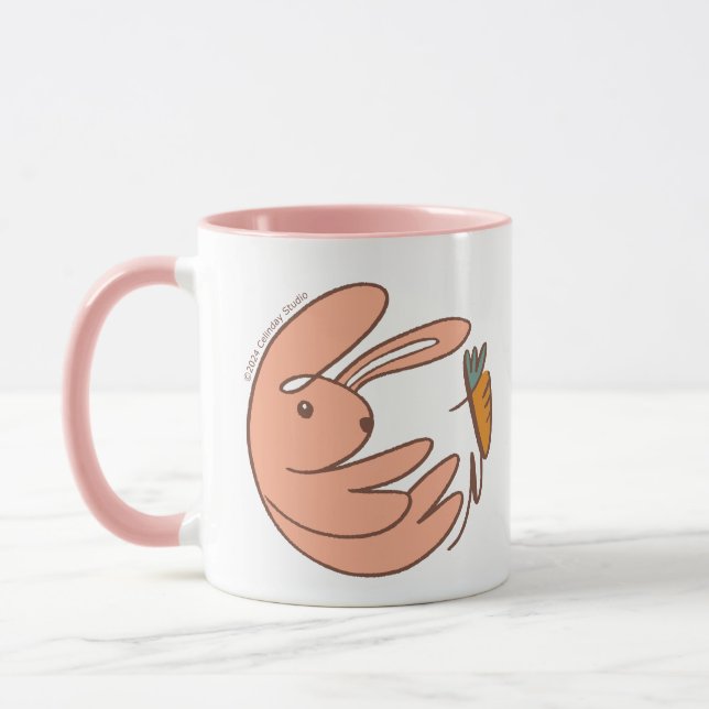 Taza Pequeño conejito y arte animal estrecho (Izquierda)