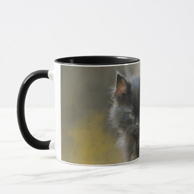 Taza Pequeño Gatito Negro Sombra (Izquierda)