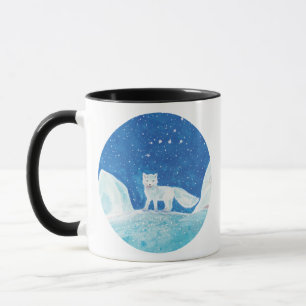 Taza Pequeño Ilustracion de Fox Ártica (Vulpes Lagopus)
