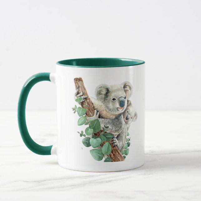 Taza Pequeño Koala lindo oso arte animal australiano (Izquierda)