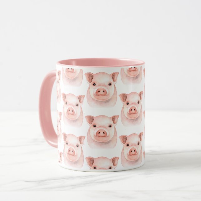Taza Pequeño lechón Pink Pink Pigs Farm (Anverso izquierdo)
