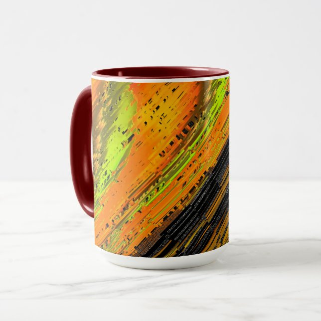 Taza Pequeño mosaico amarillento y retorcido (Anverso izquierdo)