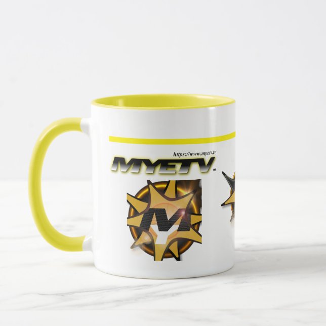 Taza Pequeño Mug Combo 300gr. (Blanco y Amarillo) (Izquierda)