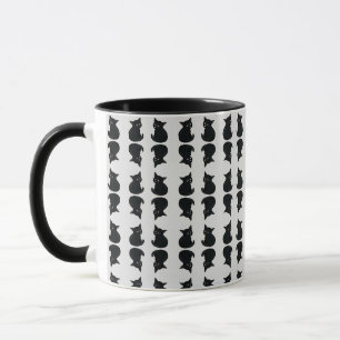 Taza Pequeño patrón de gatito negro