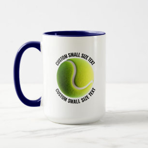 Taza Pequeño Texto AZUL MARINO Combo 15oz Tennis Person