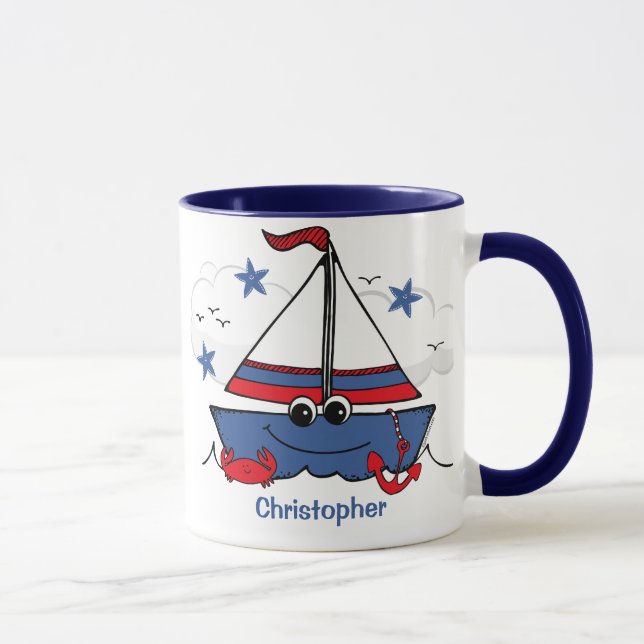 Taza Pequeño velero lindo (Derecha)