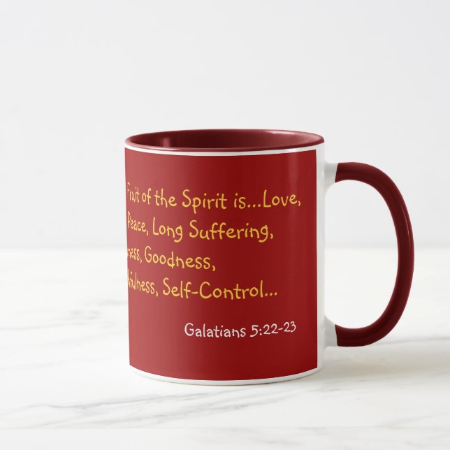 Taza Peras en un 5:22 de Galatians de la placa - 23 (Derecha)