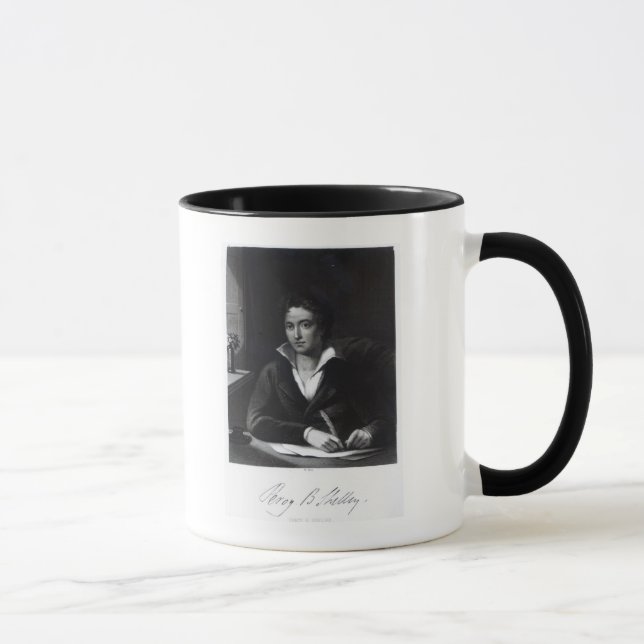 Taza Percy Bysshe Shelley, grabado por Guillermo Holl (Derecha)