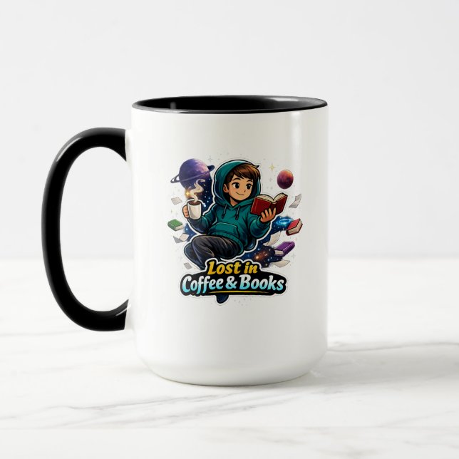 Taza Perdido en Café y Libros – Regalo para Amantes de  (Izquierda)