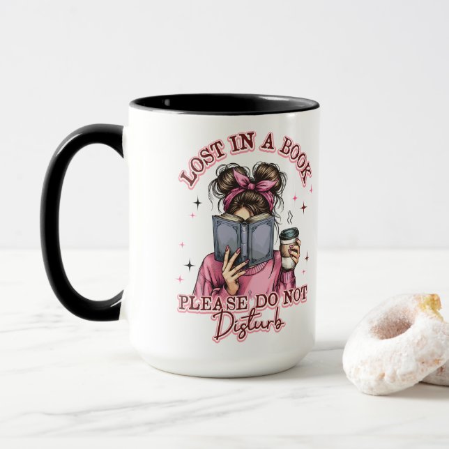Taza Perdido en un libro... (Con donut)
