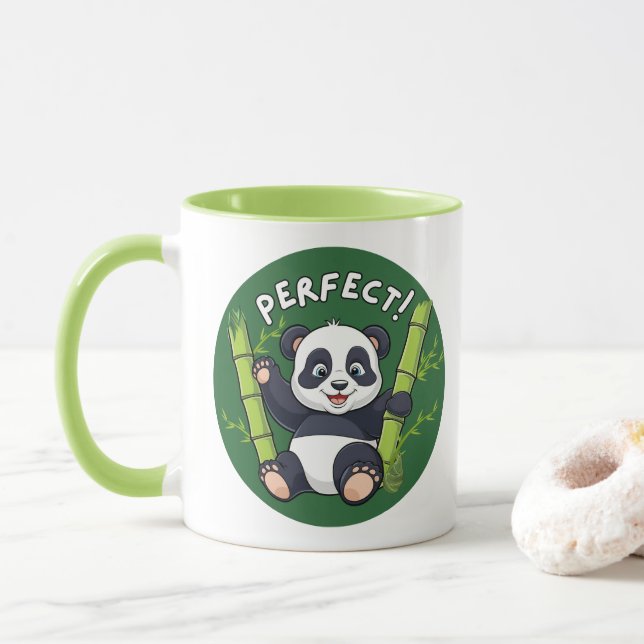 Taza ¡Perfecto, Panda! (Con donut)