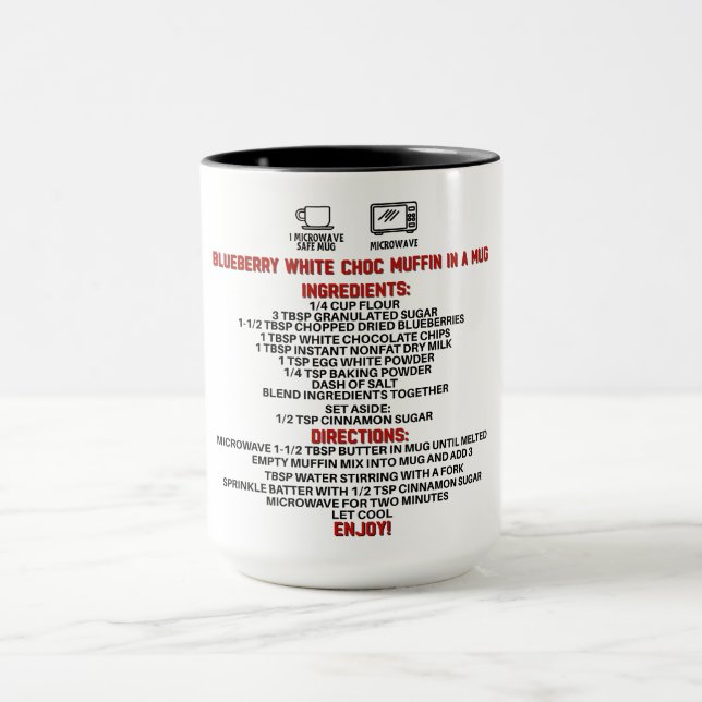 Taza Perfecto Regalo/Blueberry White Choco Muffin En Un (Centro)