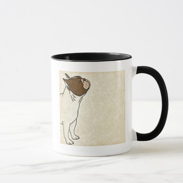 Taza Perfil del Bulldog francés mirando hacia arriba (Derecha)