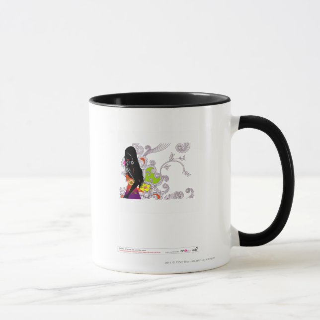 Taza Perfil lateral de una presentación de la mujer (Derecha)
