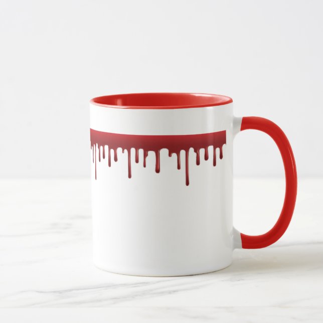 Taza Perforación del café gótico en sangre (Derecha)