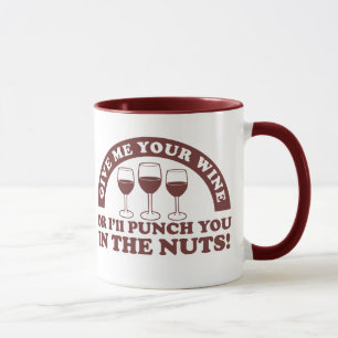 Taza Perfórele en las nueces para su vino