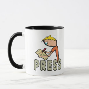 Taza Periodista Reportero de prensa