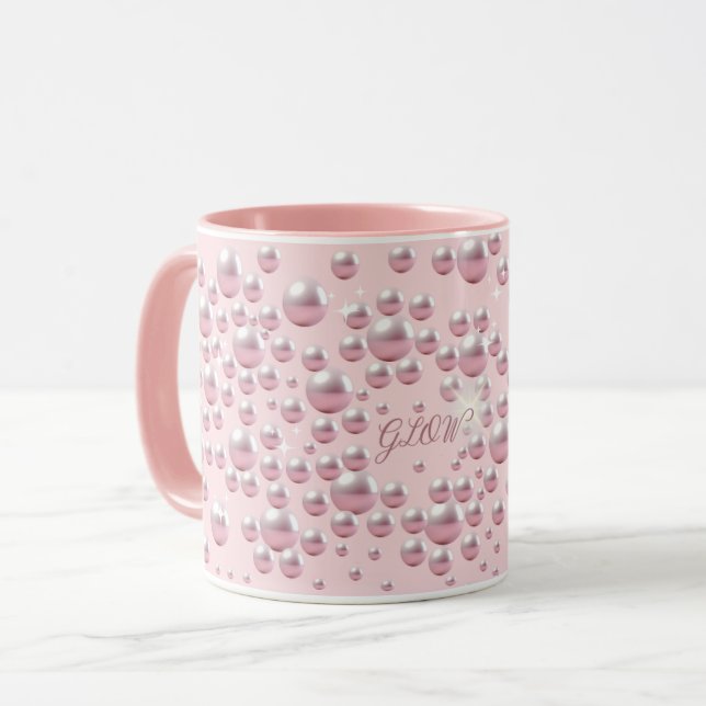 Taza Perla Rosa Soñadora - Estética Suave, taza de (Anverso izquierdo)